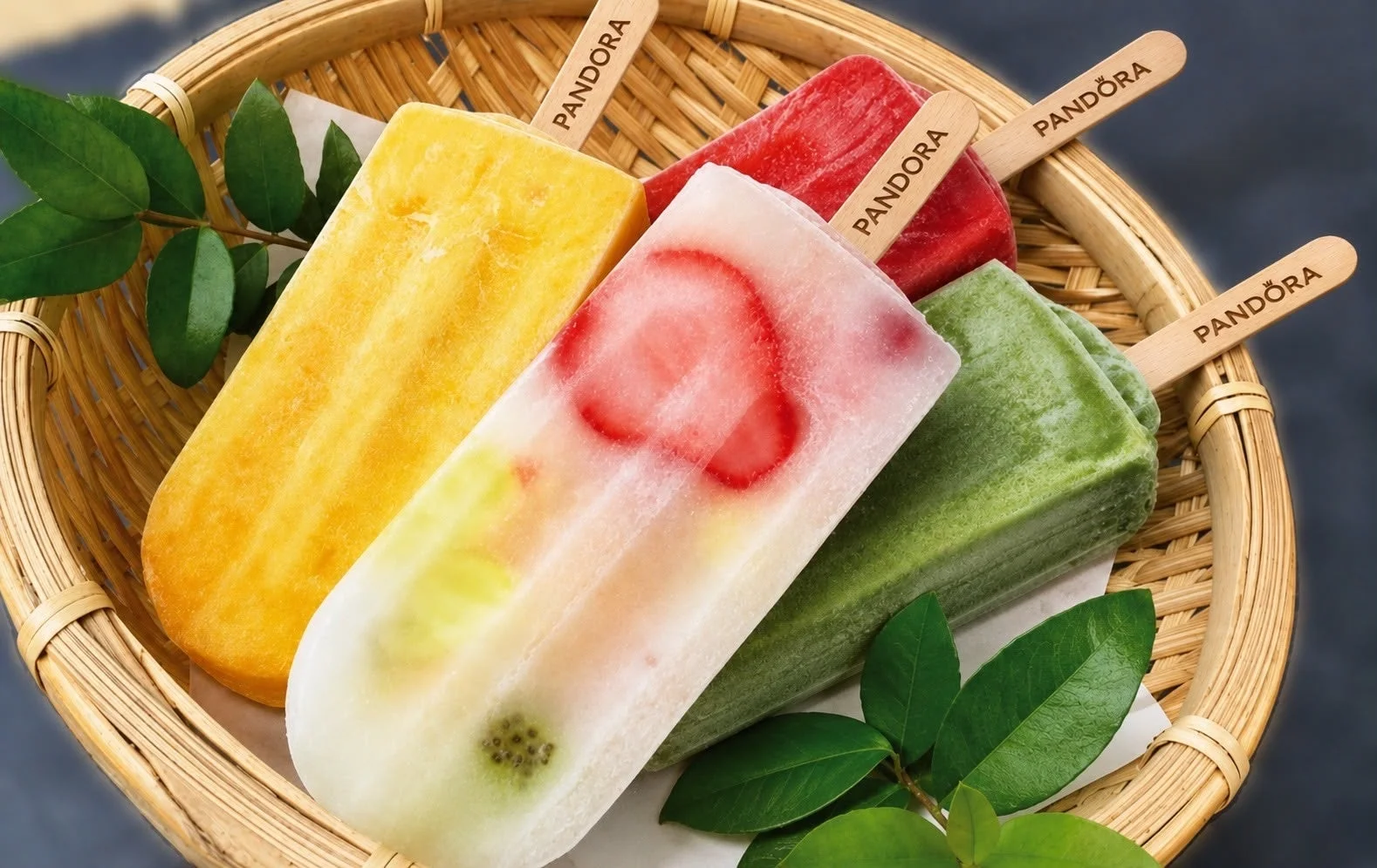 カラフルなアイスキャンディー
