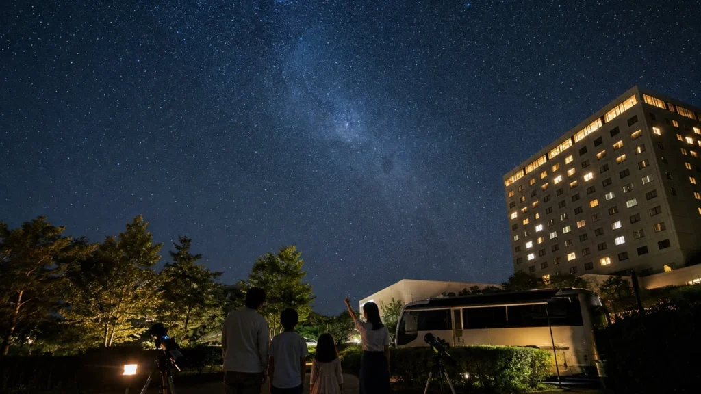 那須高原で秋の思い出作り！ガーデンプール、星空観察、焚火イベントなど家族で楽しむ特別な秋体験【グランドメルキュール那須高原リゾート＆スパ】