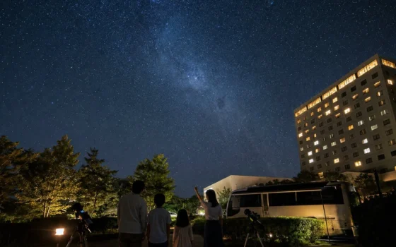 那須高原で秋の思い出作り！ガーデンプール、星空観察、焚火イベントなど家族で楽しむ特別な秋体験【グランドメルキュール那須高原リゾート＆スパ】