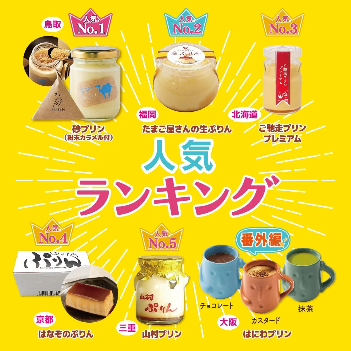 人気プリンランキング