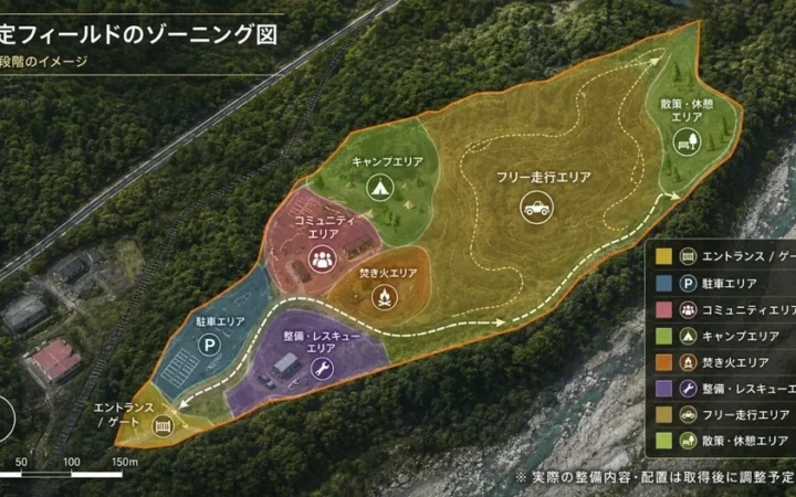 ジムニー乗りの夢が叶う！山梨県北杜市に24時間立ち寄れる会員制フィールド「J-OWNERS HOKUTO」構想が始動、クラウドファンディングで仲間を募集中！