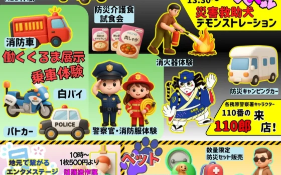 見て・触れて・体験！家族みんなで楽しめる「防災＆防犯フェス」がホームセンターバロー各務原中央店で開催