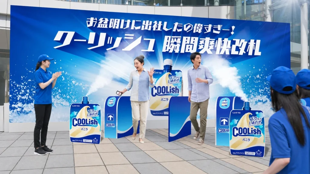 お盆明けの渋谷で「クーリッシュ」を無料体験！「瞬間爽快改札」で夏の疲れを吹き飛ばそう！