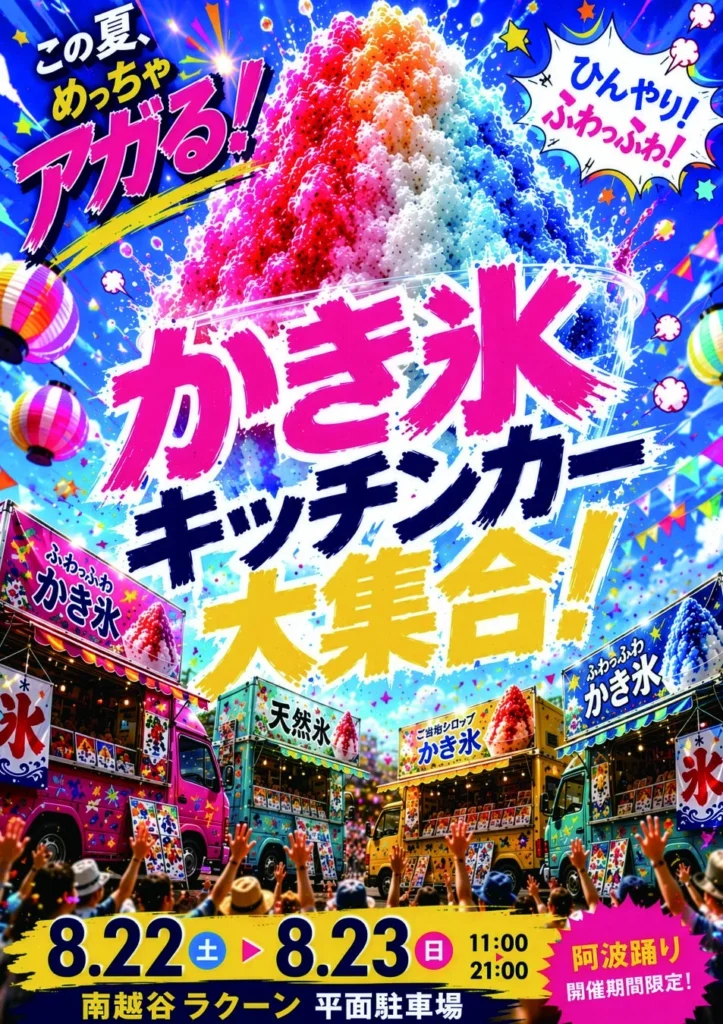 2026年南越谷阿波踊りの夏をさらに熱く!南越谷ラクーンでひんやりグルメイベントが盛りだくさん!