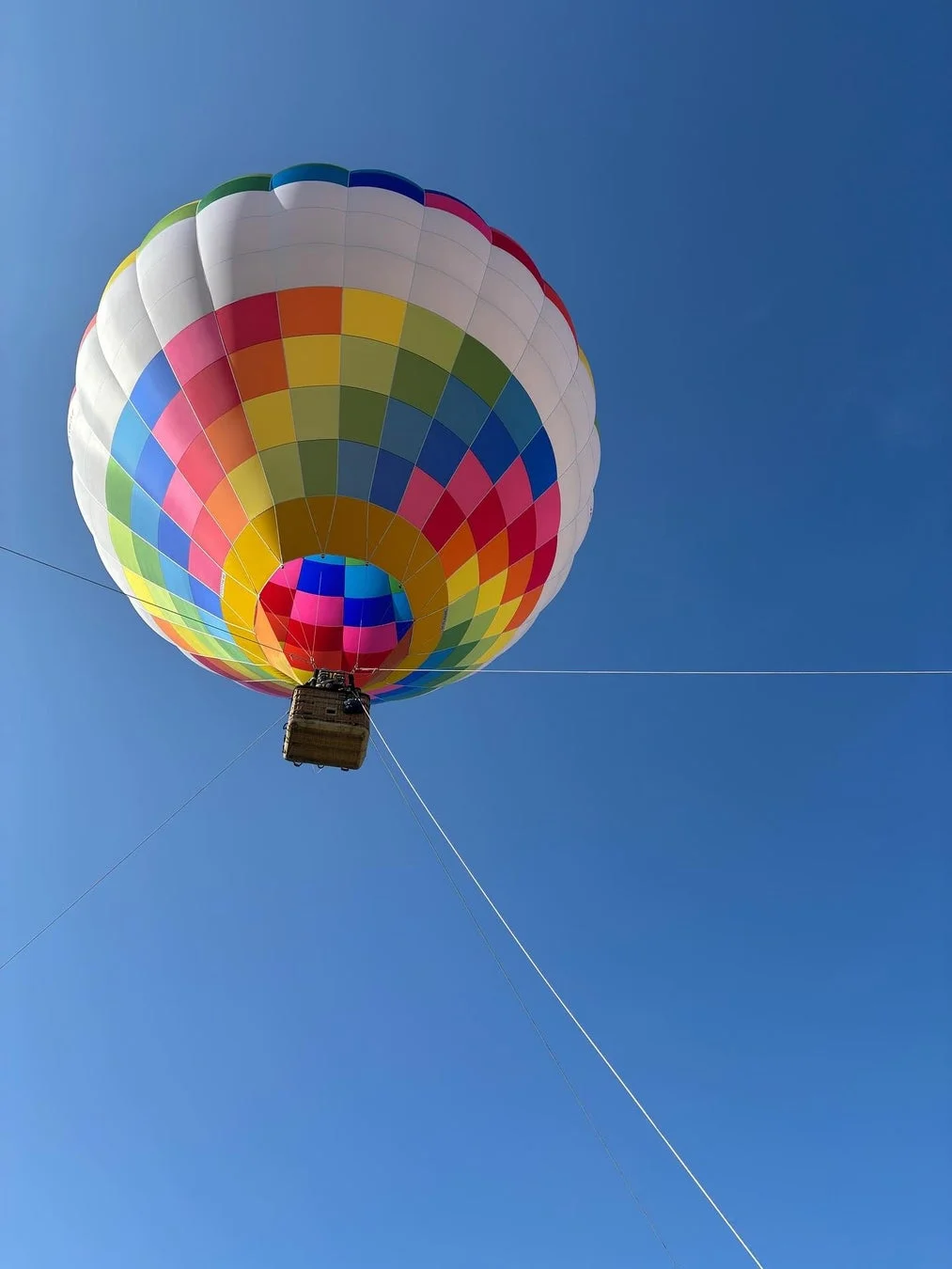 空に浮かぶ熱気球