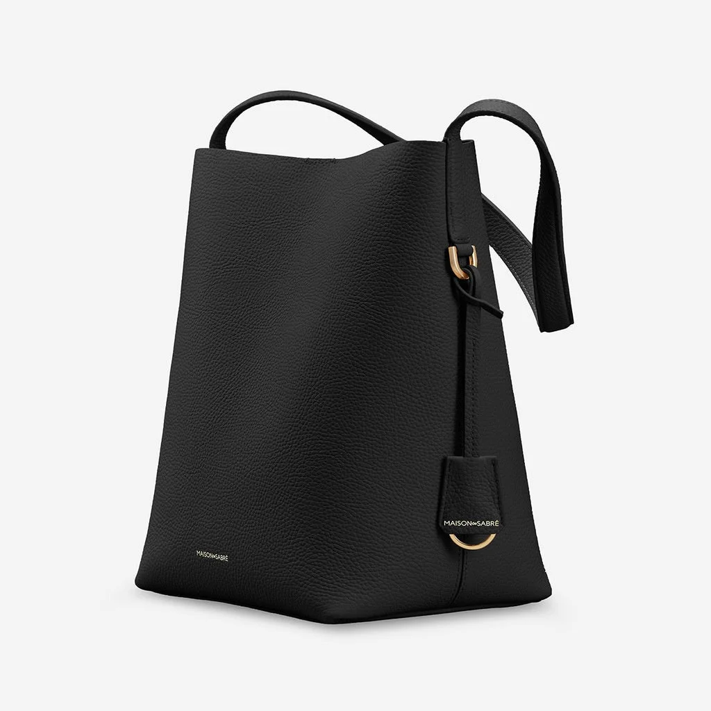 MAISON de SABRÉ 黒いレザーバッグ