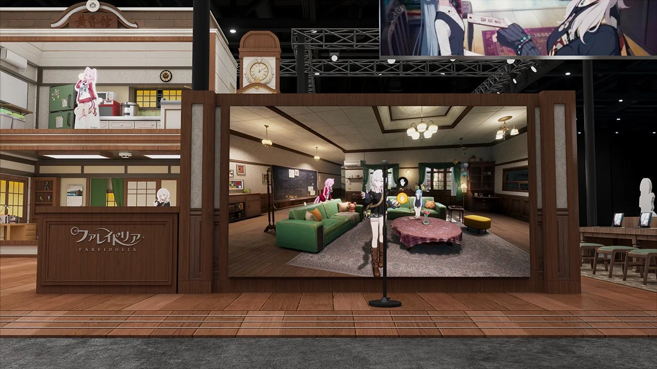 バーチャル空間を模した展示ブース