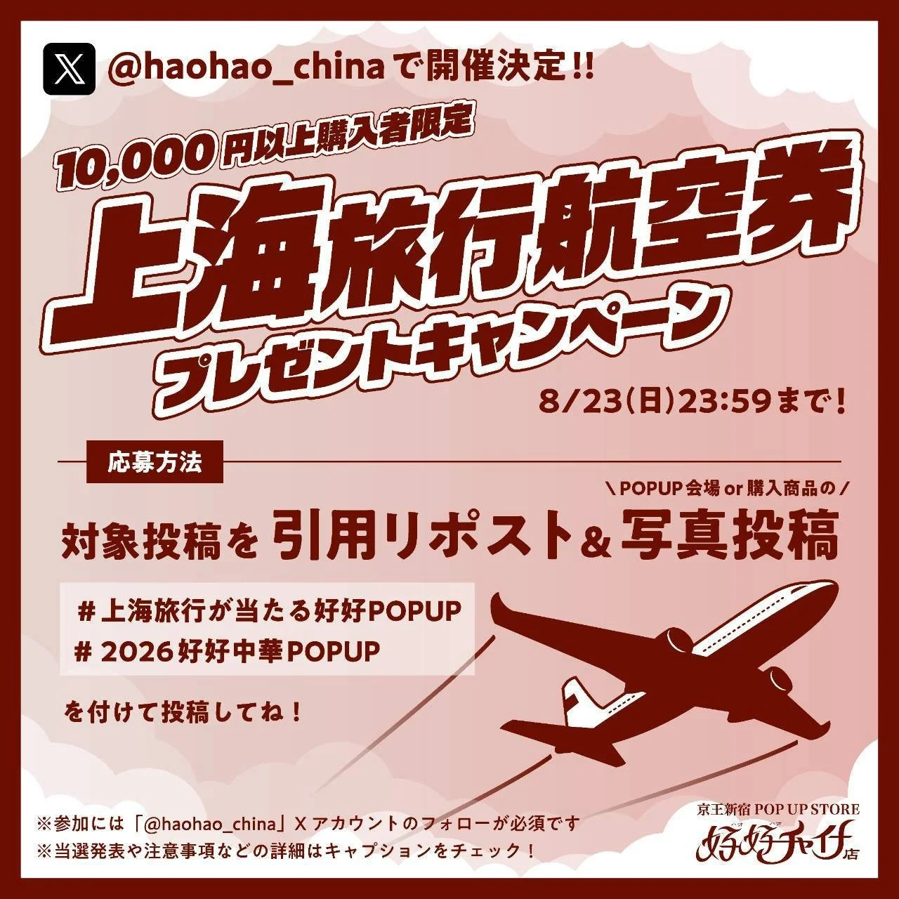 上海往復航空券プレゼントキャンペーン