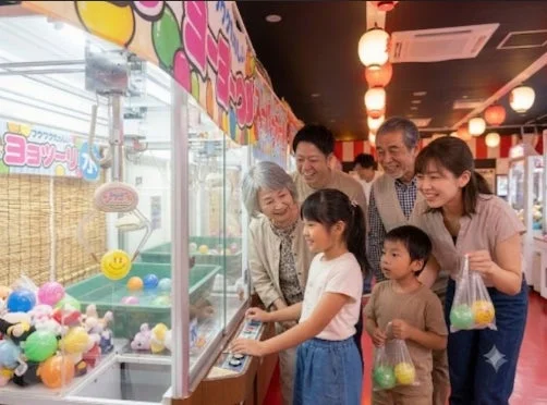 家族三世代で楽しめるゲームセンター