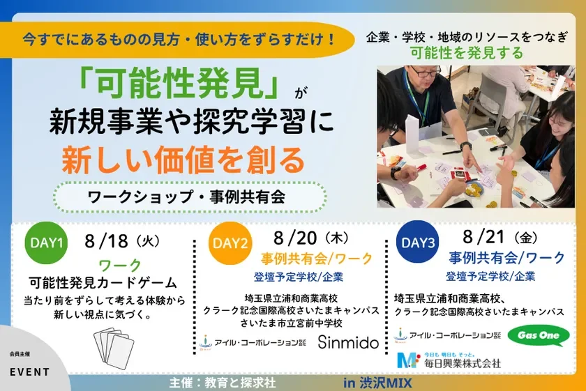 新しい視点で未来を拓く！「可能性発見」ワークショップ・事例共有会が渋沢MIXで開催