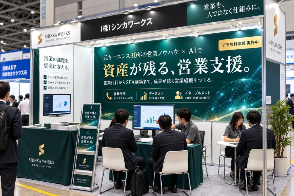 【営業・マーケDXPO 福岡’26】シンカワークスが出展!キーエンス流×AIで「資産が残る」営業支援を体験しよう