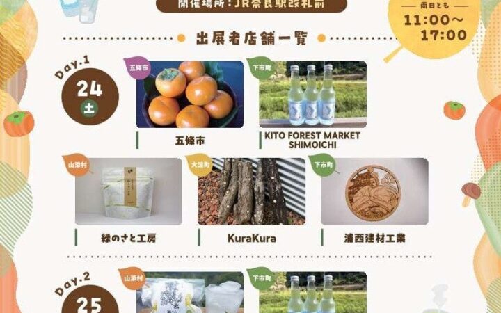 JR奈良駅で「奈良・奥大和のめぐみフェス」を開催 ～奈良・奥大和エリアの日帰り旅行商品も発売中～