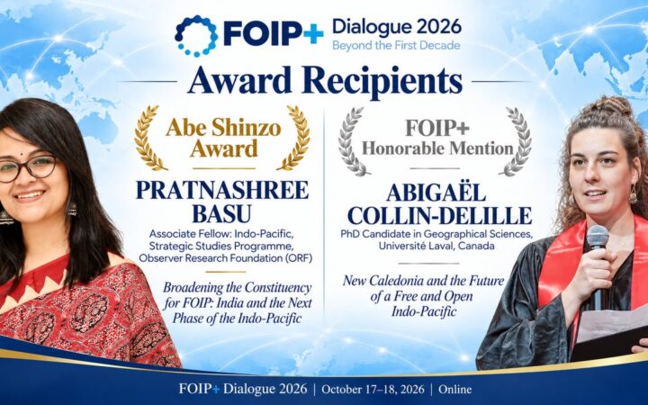 FOIP提唱10周年、32カ国・地域から参加登録「FOIP+対話2026」を開催。第1回「安倍晋三賞」インドの研究者が受賞
