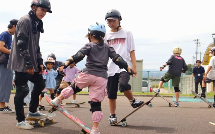 「初めて乗る」から「自分で進む」へ富山市で「スケートボード Challenge」を開催