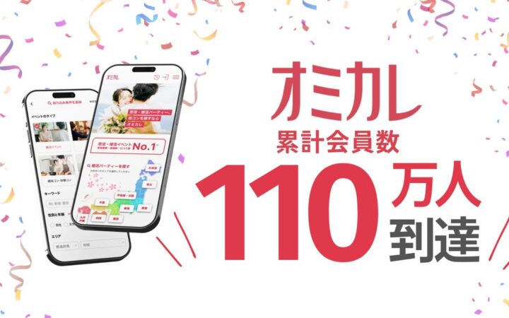 【オミカレ会員数110万人突破】婚活・恋活イベントNO.1プラットフォーム｜今こそリアルな出会い”トキメキ”を独自の価値に、婚活イベント業界を牽引する存在へ
