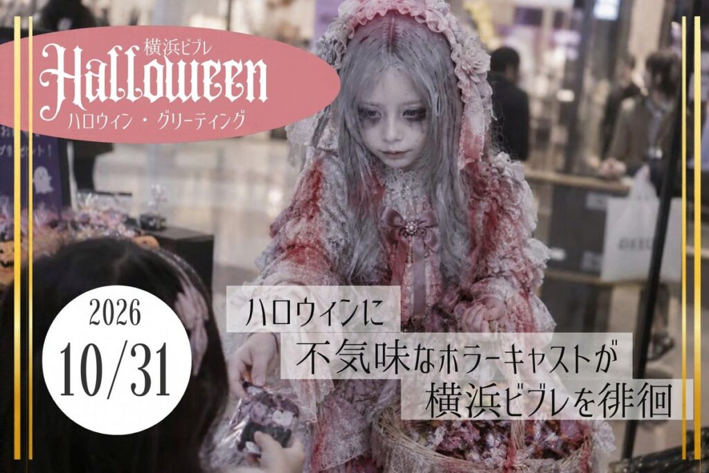 横浜ビブレ「ビブハロ」で、ホラープロデューサー・夜住アンナが手掛ける「ハロウィン・グリーティング」を開催!“怖可愛い“ホラーキャストが出現、合言葉でハロウィンのお菓子をプレゼント
