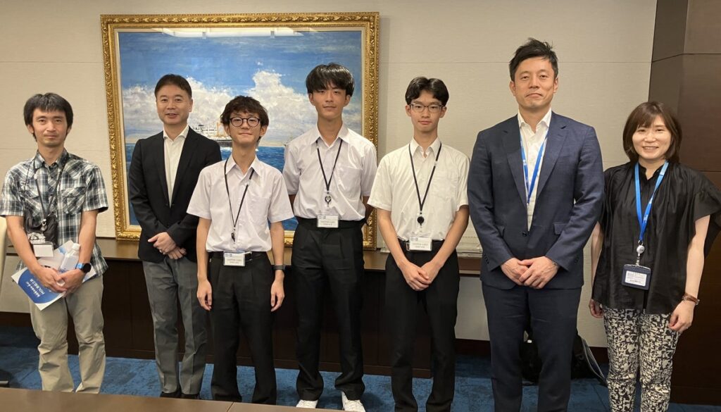 株式会社商船三井をMIT世界大会出場の高校生が表敬訪問-次世代の技術人材育成を支えるスポンサーシップ